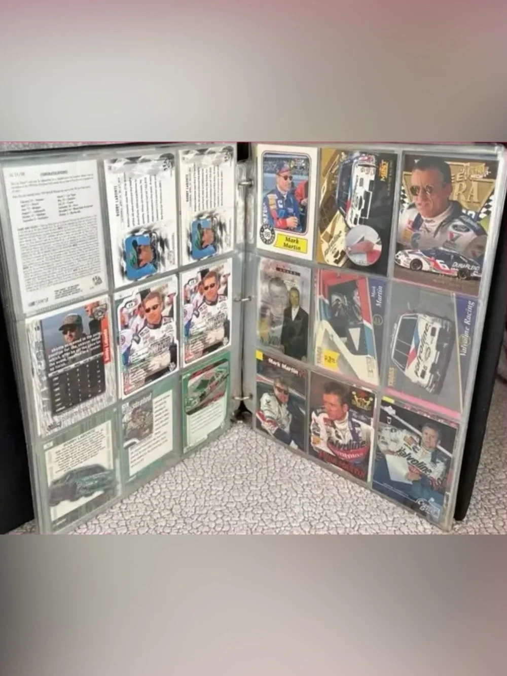 Nascar full album Binder Card Album - Clear Pocket Trading Card Organizer (Gray)
